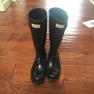 Kids black hunter boots